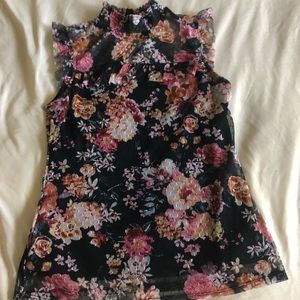 Black Floral Blouse